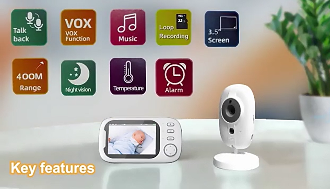 MARS Voice Activation Rich HD Baby Monitor