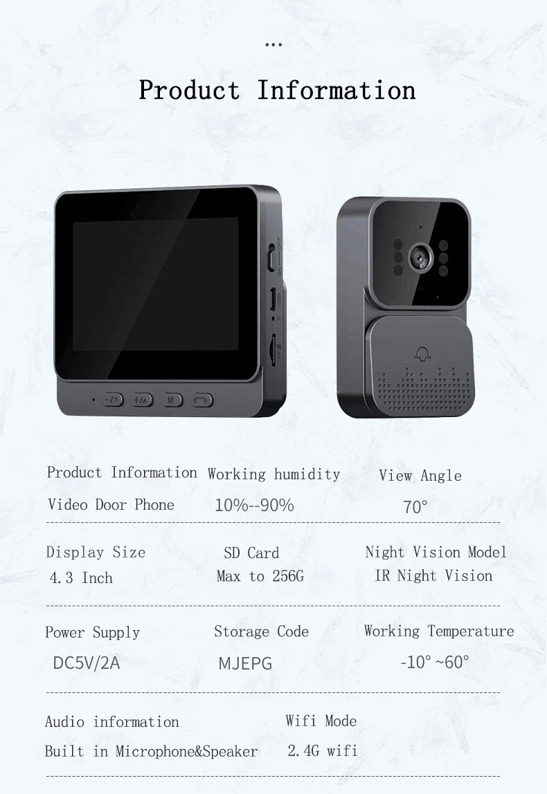 MARS Wireless Doorbell 2.4G