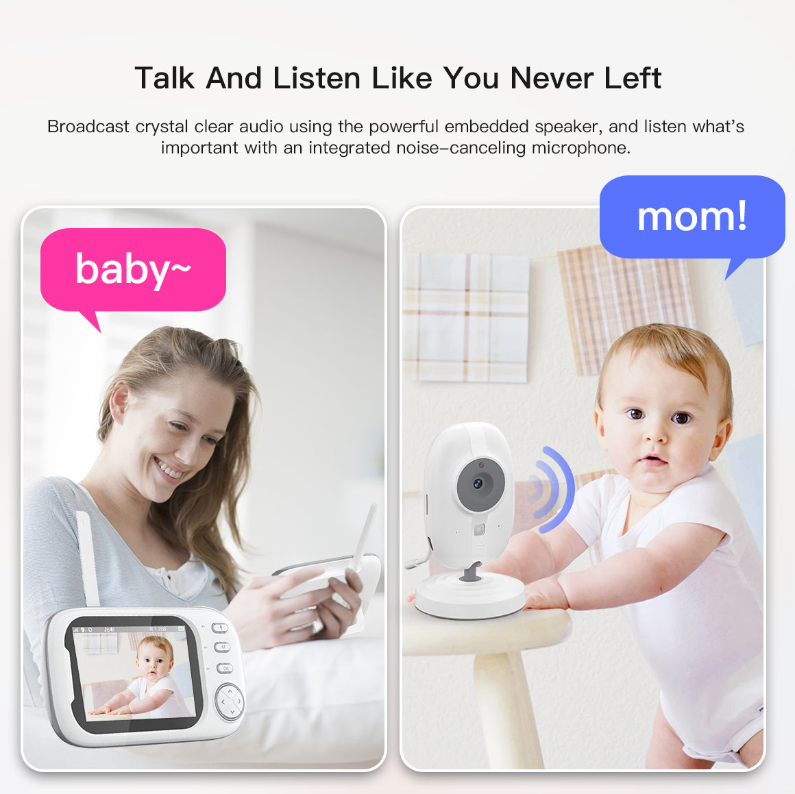 MARS Voice Activation Rich HD Baby Monitor
